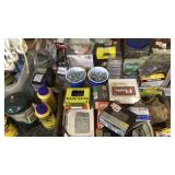 Misc. nuts, nails, screws, eye hooks, cable Misc. nuts, nails, screws, eye hooks, cable