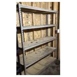 5 shelf - 5 ft long approximately 6 ft high, 18 5 shelf - 5 ft long approximately 6 ft high, 18