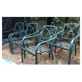 6 patio chair frames - no cushions