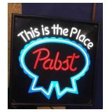 Pabst 17 inch x 17 inch plastic lighted " This Pabst 17 inch x 17 inch plastic lighted " This