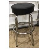 Work stool, black cushion,