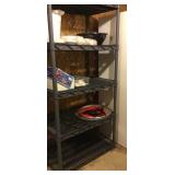 Plastic 5 shelf storage shelf 74 inches tall x 3