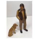 Hand Carved man with his dog, Brienz /Scheweiz Hand Carved man with his dog, Brienz /Scheweiz