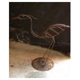 Sand crane, medal lawn ornament, approx 34" to Sand crane, medal lawn ornament, approx 34" to