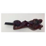 Hand carved pipe girl shape, Approximately 8