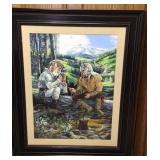 Hand painting signed and dated by Marian Hand painting signed and dated by Marian
