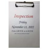 Inspection date November 11, 2021 from 1:00 P.M.