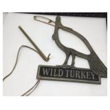 Wild Turkey brass turkey dinner bell Wild Turkey brass turkey dinner bell