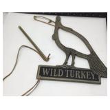 Wild Turkey brass turkey dinner bell