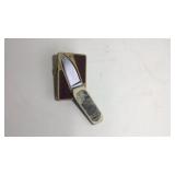 Turkey design scrimshaw belt buckle/ knife Turkey design scrimshaw belt buckle/ knife