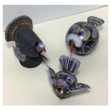 3 bobble head turkeys ranging from approximately 3 bobble head turkeys ranging from approximately