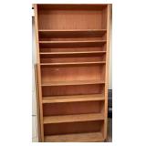 Wood 8 eight shelf bookshelf, 7' x 42' x 11'