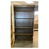 Wood 5 shelf bookshelf, 3' x 6' x 12' deep