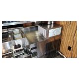 26' Under bar ice bin w/cold plate - 14' SS hand sink  18' SS under bar Bottle rack  - 6' SS bar sin