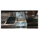 26' Under bar ice bin w/cold plate - 14' SS hand sink  18' SS under bar Bottle rack  - 6' SS bar sin