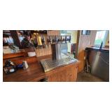 9' SS Refrgerated  back bar keg holders with 6 beer tap heads