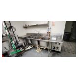 7 1/2' SS 3 bottom sink