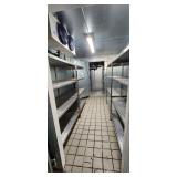 Carroll Coolers 7 1/2' x 10 1/2' walk in with attached 7 1/2' x 5' walk in freezer, Bohn condensers 