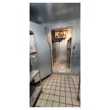 Carroll Coolers 7 1/2' x 10 1/2' walk in with attached 7 1/2' x 5' walk in freezer, Bohn condensers 