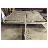 Single axle aluminum trailer. Measurements are