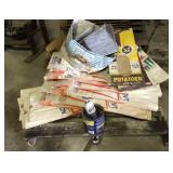 Potato bags and wire ties