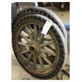 Wooden spoke truck wheels