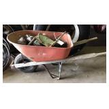 Wheel barrow with contents