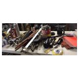 Slow moving vehicle sign, garage items,  vintage