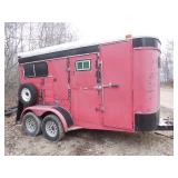 2-horse straight load trailer with drop gate