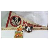 3 various Mickey Mouse items