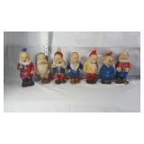 Set of rubber 7 dwarfs of Snow White figurines