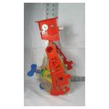 Wind up plastic robot toy