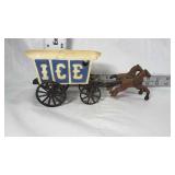 Cast iron horse and buggy figurine
