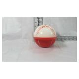 Plastic baseball coin bank