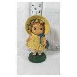 Cast iron girl coin bank