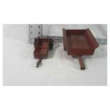 Metal tractor trailer & Metal manure spreader toys