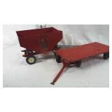 Metal grain elevator trailer & Metal hay trailer