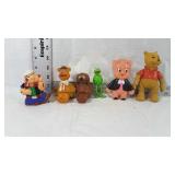 Lot of 6 cartoon character plastic toys