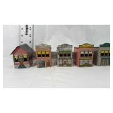 5 Tin toy buildings