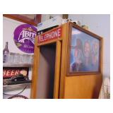 wood phone booth 