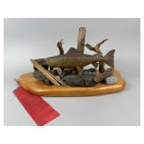 Steve Molnar Hand Carved Brown Trout Display