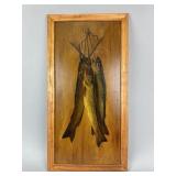 Vintage Hanging Trout Painting