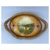 Vintage Wooden Serving Tray