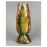Carl Christiansen Hand Carved Fish Vase