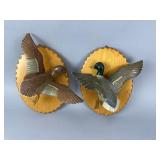 Pr. of Flying Mallard Wall Plaques