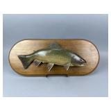 Lawrence Irvine Hand Carved Brook Trout Plaque