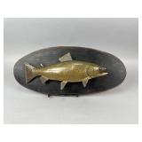 Lawrence Irvine Hand Carved Brown Trout Plaque