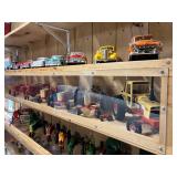 several toy tractors