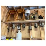Several wood barn  pulleys 