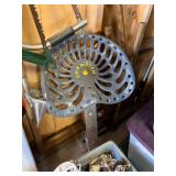 Metal tractor seat 